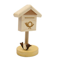 Miniatur Briefkasten mit Vogel, 11cm