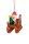 Baumbehang Weihnachtsmann mit Schlitten, 7,1cm