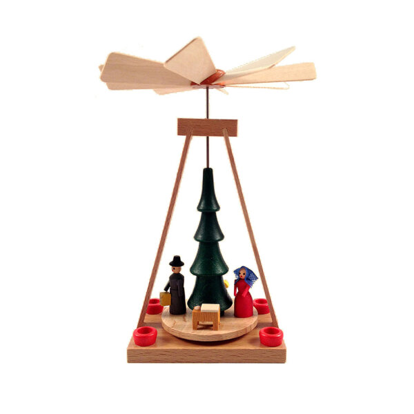 Wärmespiel Minipyramide Christi Geburt bunt, 14cm
