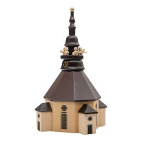 Seiffener Kirche mit Turmbläsern Miniatur, 14cm