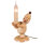 Schneemann Junior mit Kerze links elektrisch natur, 29cm