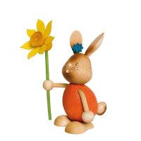 Stupsi Hase mit Blume, 12cm