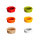 Eierbecher solo rot, weiss, orange, gelb, grün, natur, Ø 5cm Stück