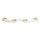 Tischleuchter Vario Schlange 4 x Teelichter weiß-gold, 46,5cm