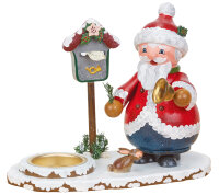 Räuchermann Weihnachtsmann mit Teelicht, 15cm