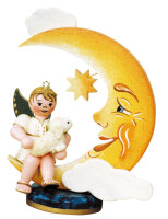 Engelbub mit Mond und Schäfchen, 10cm