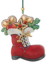 Baumbehang Miniatur Nikolausstiefel, 8cm