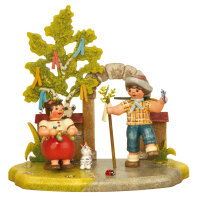 Jahreszeit Frühling Miniaturenpaar, 13cm