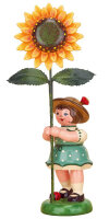 Blumenkind Mädchen mit Sonnenblume, 11cm