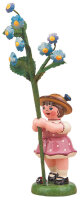 Blumenkind Mädchen mit Vergissmeinnicht, 11cm