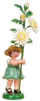 Blumenkind Mädchen mit Edelweißmargarite, 17cm