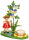 Blumenkind Mädchen mit Hornveilchen und Teelichthalter, 17cm