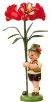 Blumenkind Junge mit Amarylis, 11cm