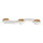 Tischleuchter Vario Schlange 3 x Teelichter weiß-gold, 34cm