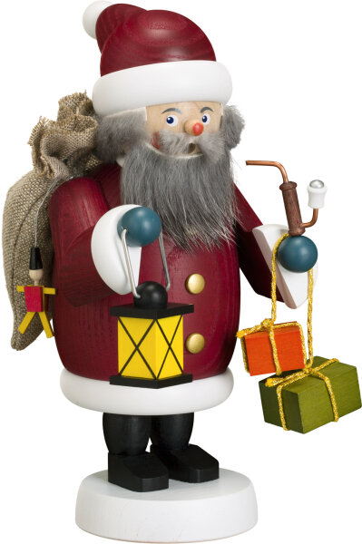 Räuchermann Weihnachtsmann gemütlicher Typ, 19cmSeiffener Volkskunst