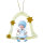 Baumbehang Schneeflöckchen mit Triangel in Glocke, 7cm AUSLAUF