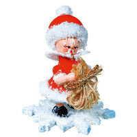 Schneeflöckchen als Weihnachtsmann, 5cm