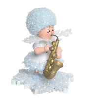 Schneeflöckchen mit Saxophon, 5cm