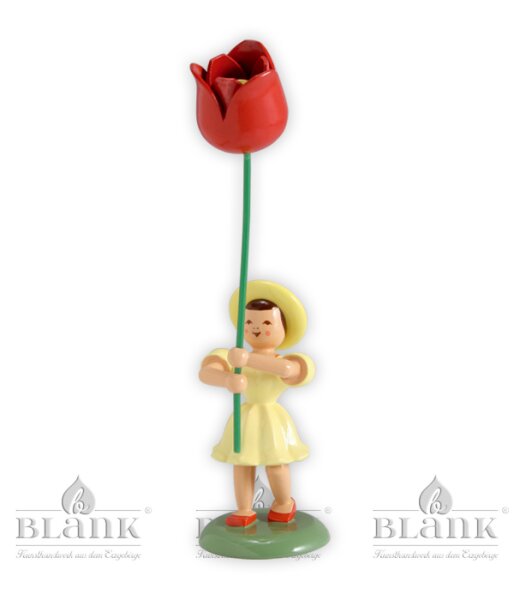 Blumenkind mit Tulpe